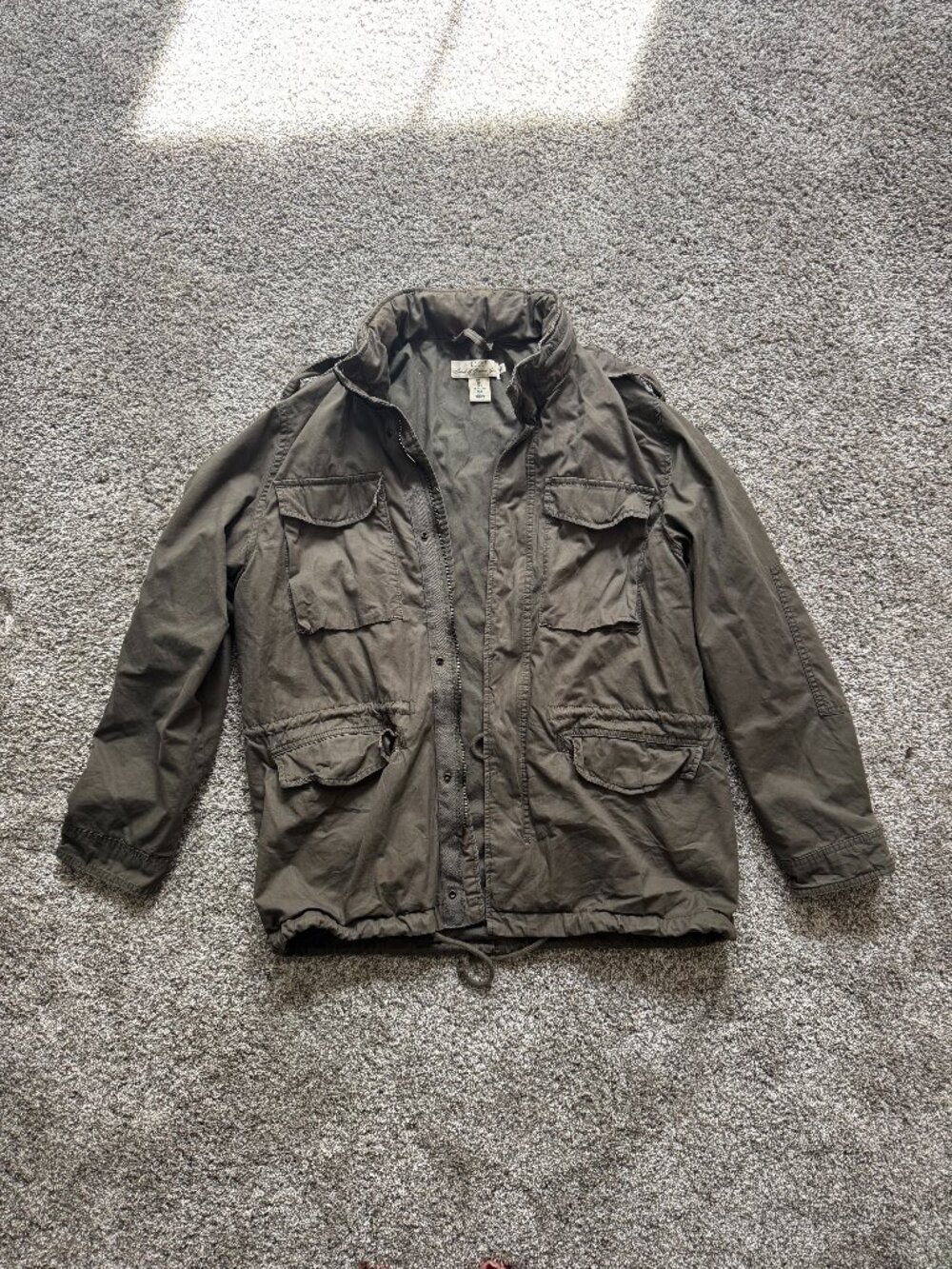 L.O.G.G. H&M Men's Military Style Jacket Olive Army Green Size Large